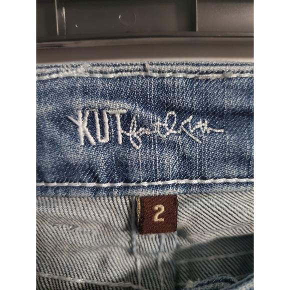 Kut From The Kloth Catherine Boyfriend Jeans Size 2 Low Rise Distressed - Picture 9 of 12